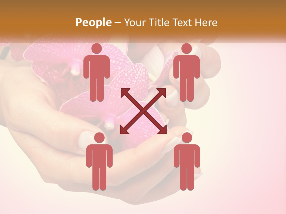 A Woman's Hands Holding A Pink Flower Powerpoint Presentation PowerPoint Template