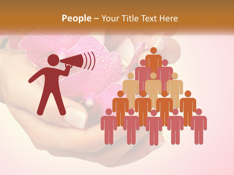 A Woman's Hands Holding A Pink Flower Powerpoint Presentation PowerPoint Template