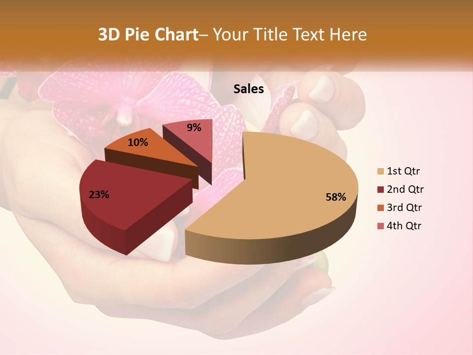 A Woman's Hands Holding A Pink Flower Powerpoint Presentation PowerPoint Template
