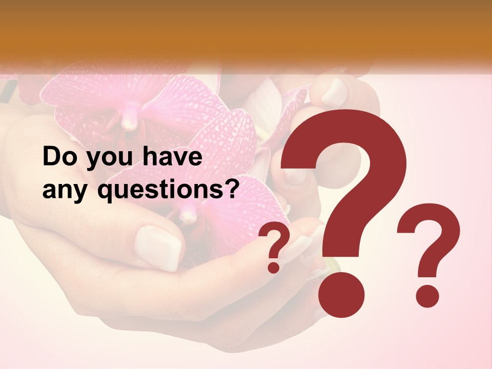 A Woman's Hands Holding A Pink Flower Powerpoint Presentation PowerPoint Template