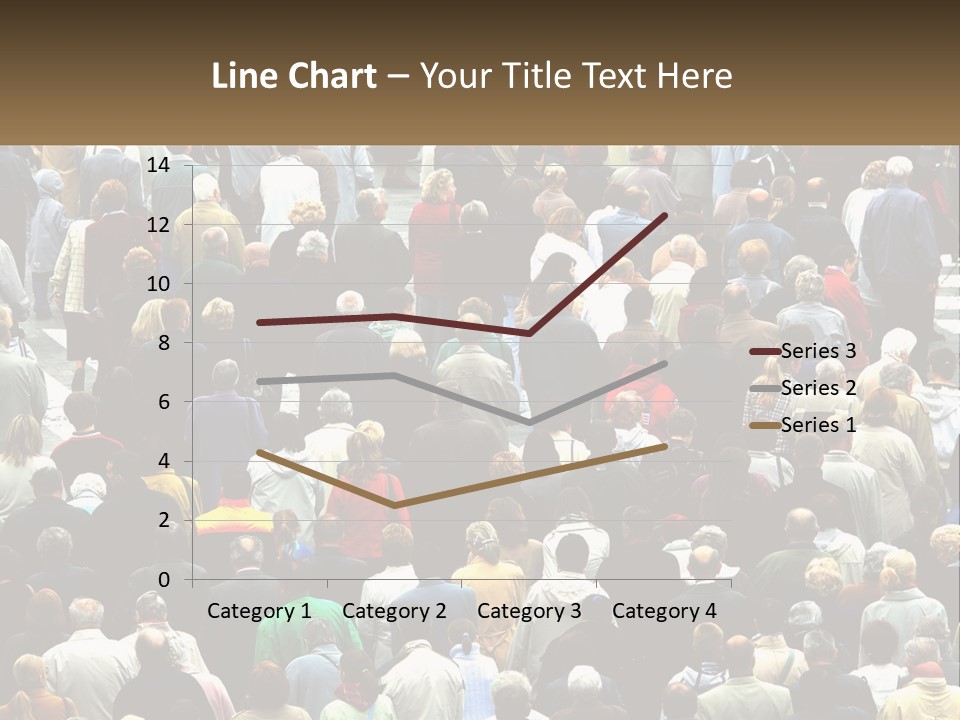 A Large Group Of People Walking Down A Street PowerPoint Template