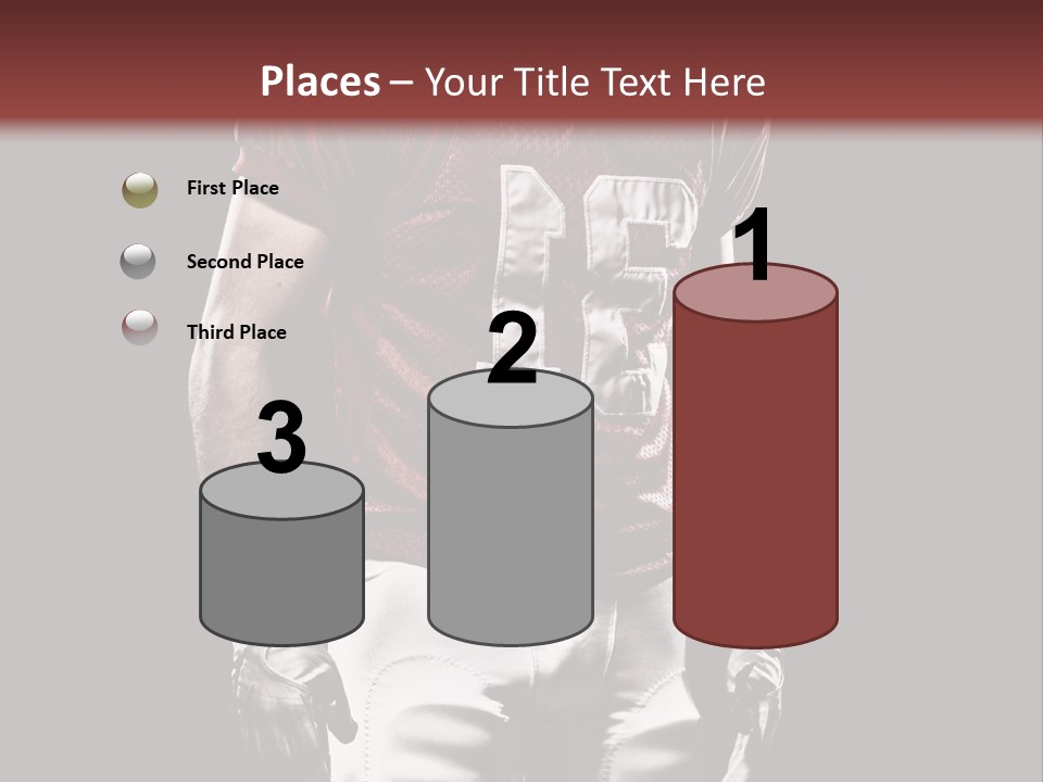 A Football Player In A Red Uniform With A Black Background PowerPoint Template