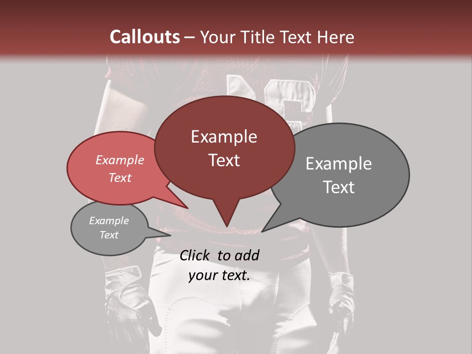 A Football Player In A Red Uniform With A Black Background PowerPoint Template