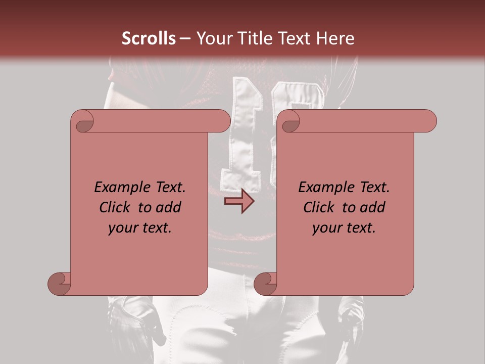 A Football Player In A Red Uniform With A Black Background PowerPoint Template