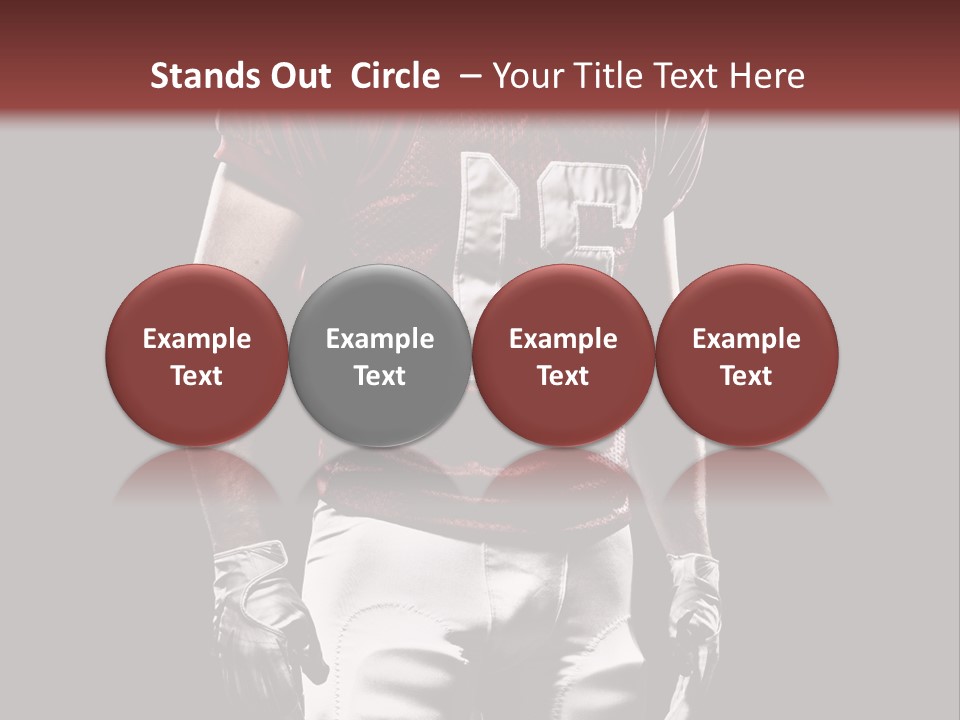 A Football Player In A Red Uniform With A Black Background PowerPoint Template