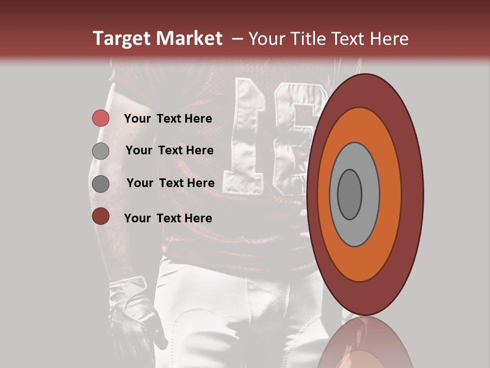 A Football Player In A Red Uniform With A Black Background PowerPoint Template