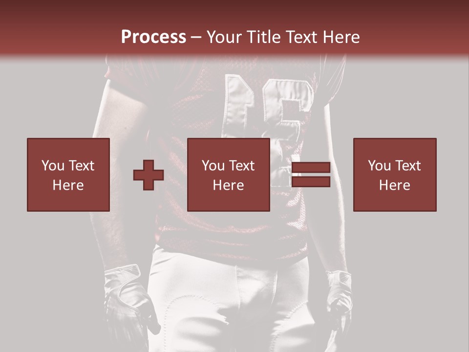 A Football Player In A Red Uniform With A Black Background PowerPoint Template