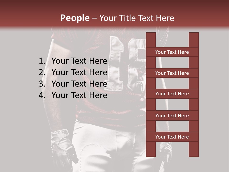 A Football Player In A Red Uniform With A Black Background PowerPoint Template