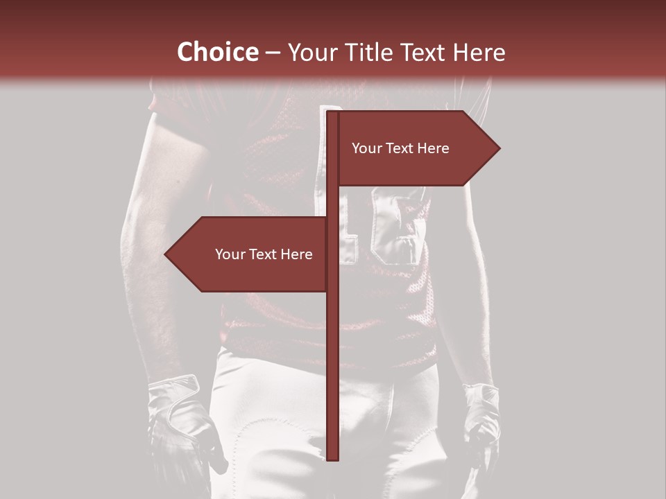 A Football Player In A Red Uniform With A Black Background PowerPoint Template