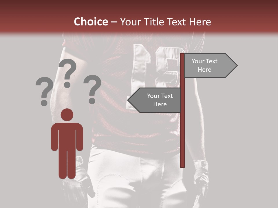 A Football Player In A Red Uniform With A Black Background PowerPoint Template