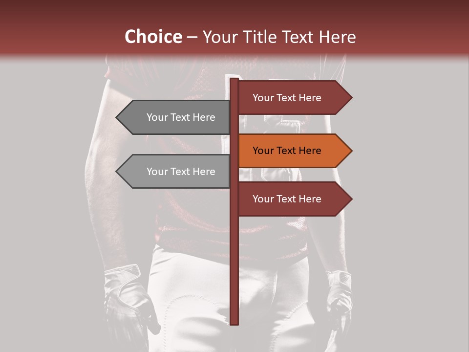 A Football Player In A Red Uniform With A Black Background PowerPoint Template