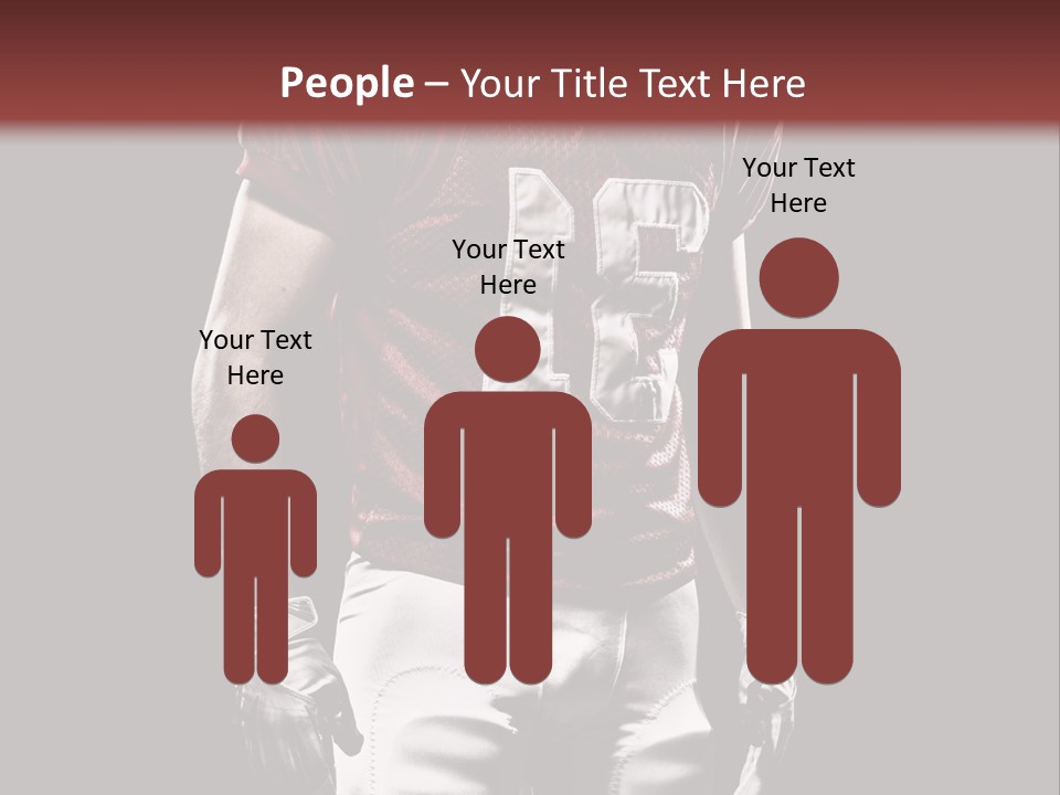 A Football Player In A Red Uniform With A Black Background PowerPoint Template