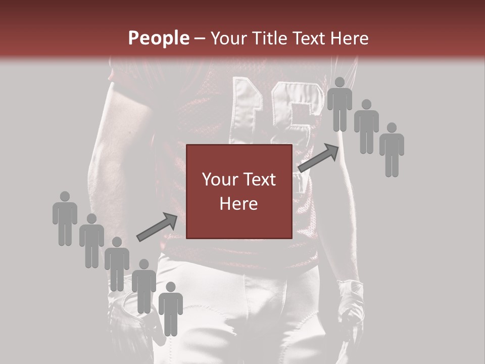 A Football Player In A Red Uniform With A Black Background PowerPoint Template
