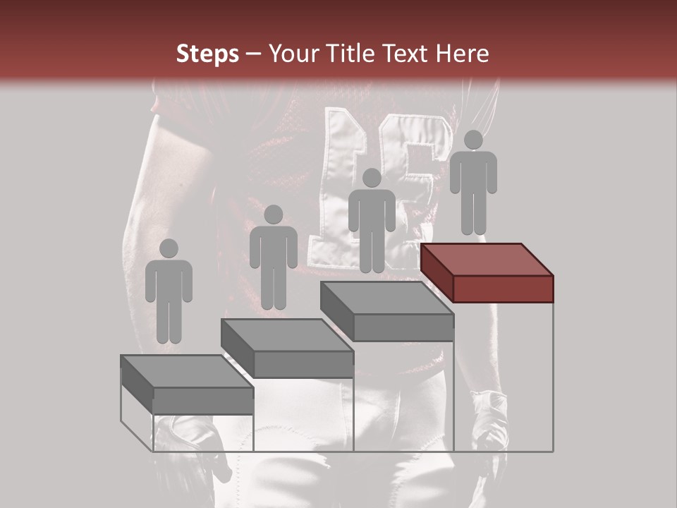 A Football Player In A Red Uniform With A Black Background PowerPoint Template