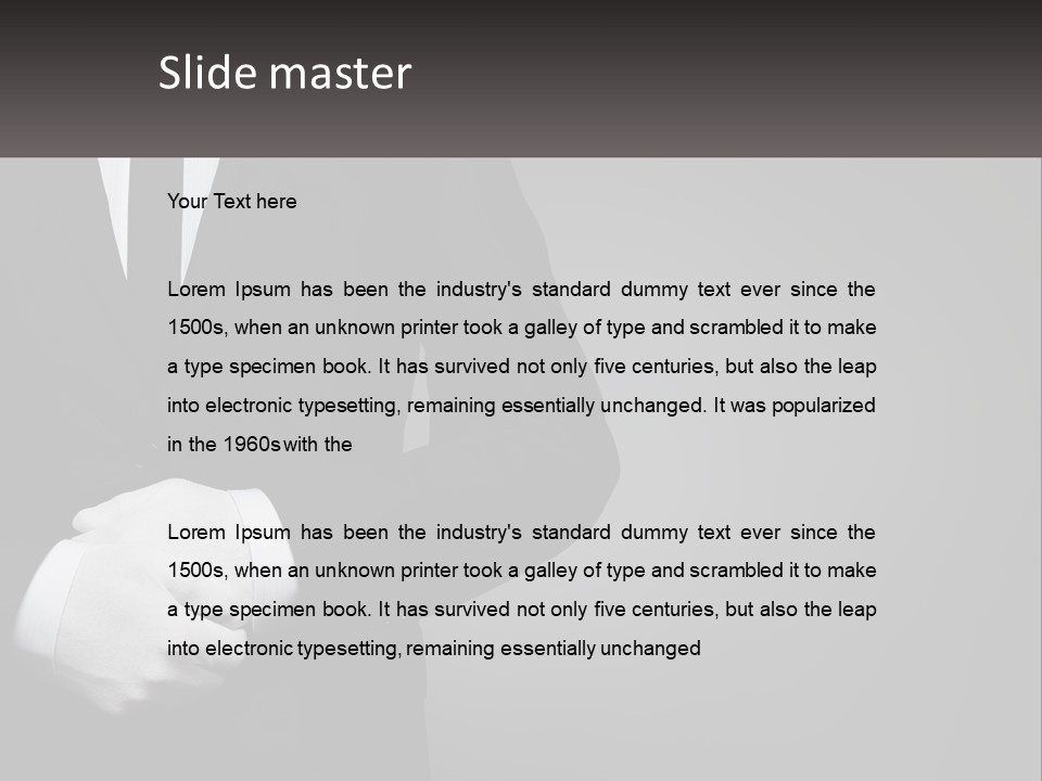 A Man In A Black Suit And White Gloves PowerPoint Template