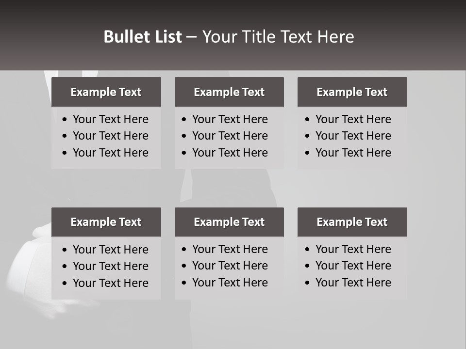 A Man In A Black Suit And White Gloves PowerPoint Template
