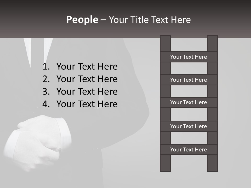 A Man In A Black Suit And White Gloves PowerPoint Template