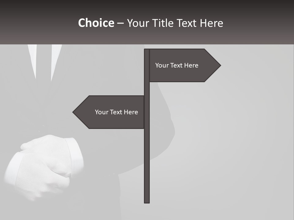 A Man In A Black Suit And White Gloves PowerPoint Template