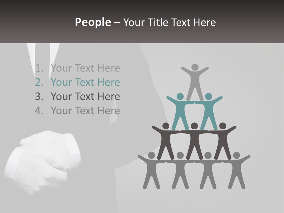A Man In A Black Suit And White Gloves PowerPoint Template