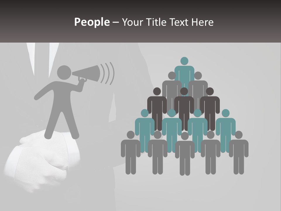 A Man In A Black Suit And White Gloves PowerPoint Template