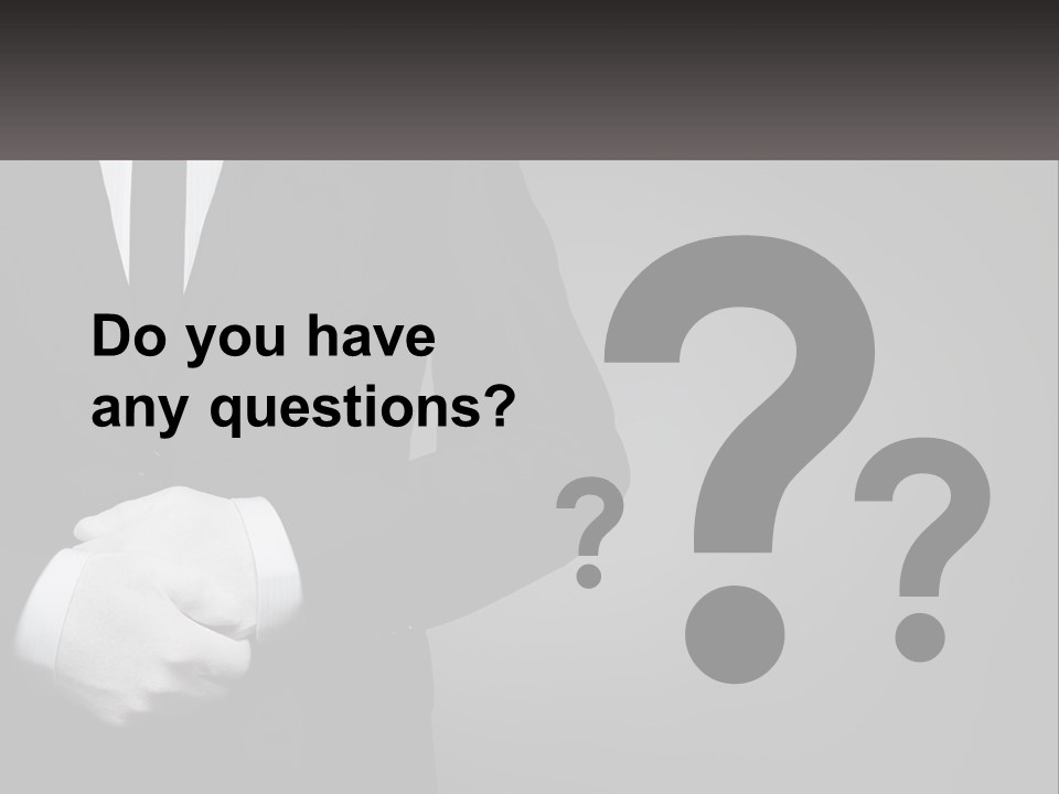 A Man In A Black Suit And White Gloves PowerPoint Template
