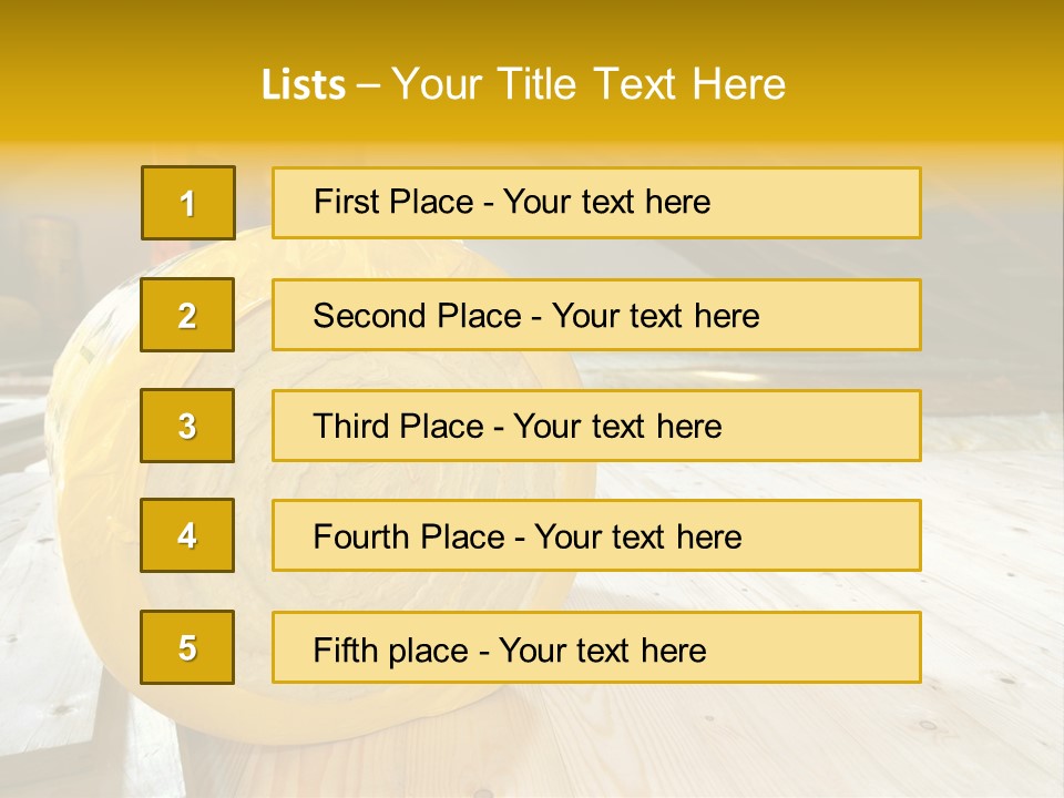 A Yellow Roll Of Insulation In A Attic PowerPoint Template