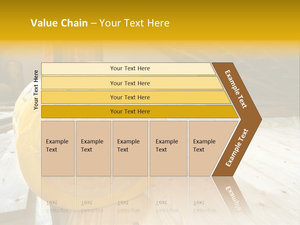 A Yellow Roll Of Insulation In A Attic PowerPoint Template