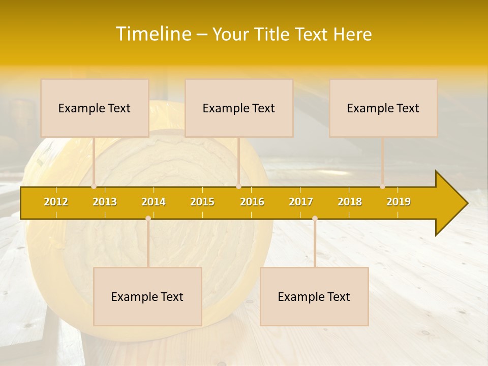 A Yellow Roll Of Insulation In A Attic PowerPoint Template