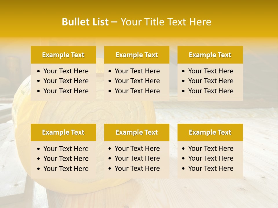 A Yellow Roll Of Insulation In A Attic PowerPoint Template