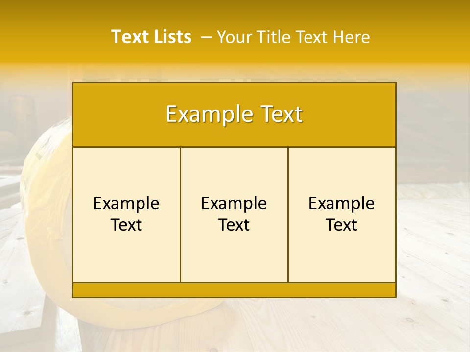 A Yellow Roll Of Insulation In A Attic PowerPoint Template