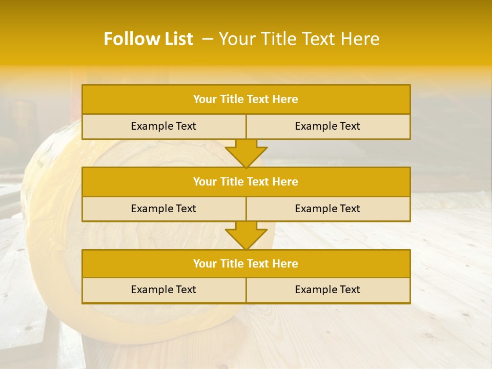 A Yellow Roll Of Insulation In A Attic PowerPoint Template