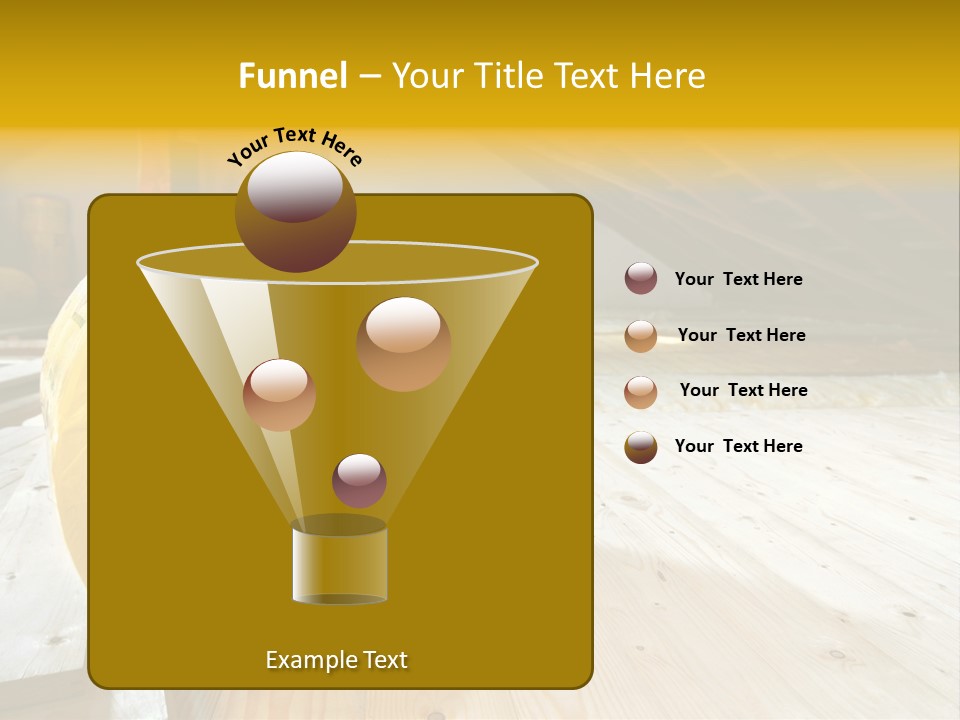 A Yellow Roll Of Insulation In A Attic PowerPoint Template