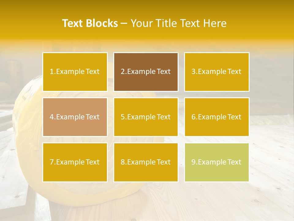 A Yellow Roll Of Insulation In A Attic PowerPoint Template