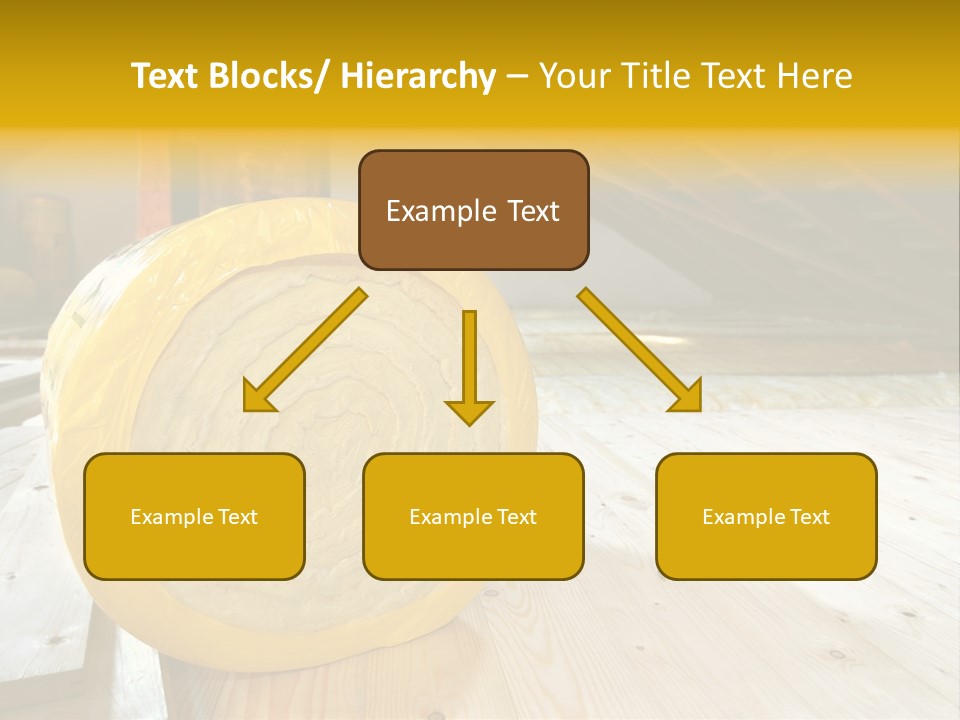 A Yellow Roll Of Insulation In A Attic PowerPoint Template