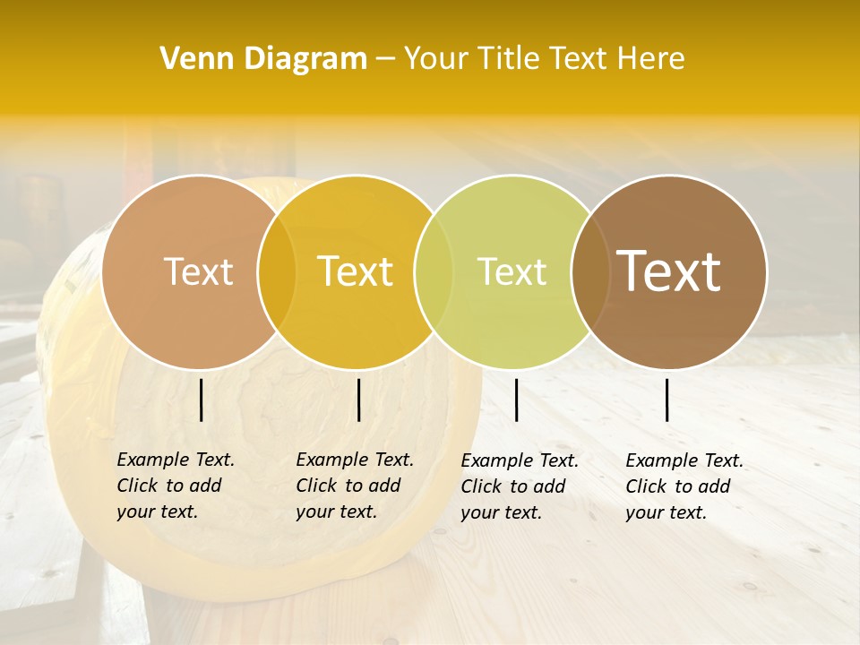 A Yellow Roll Of Insulation In A Attic PowerPoint Template