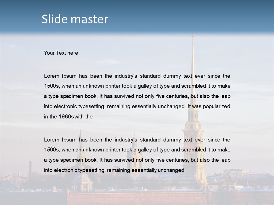 A Large Body Of Water With A Building In The Background PowerPoint Template