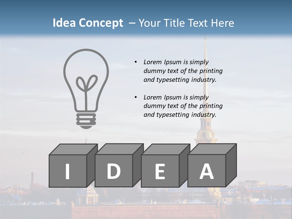 A Large Body Of Water With A Building In The Background PowerPoint Template