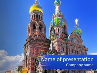 A Picture Of A Church With A Blue Sky In The Background PowerPoint Template