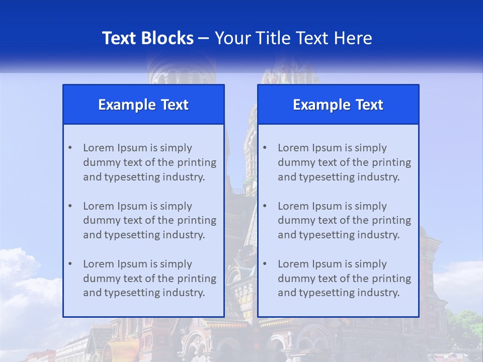 A Picture Of A Church With A Blue Sky In The Background PowerPoint Template