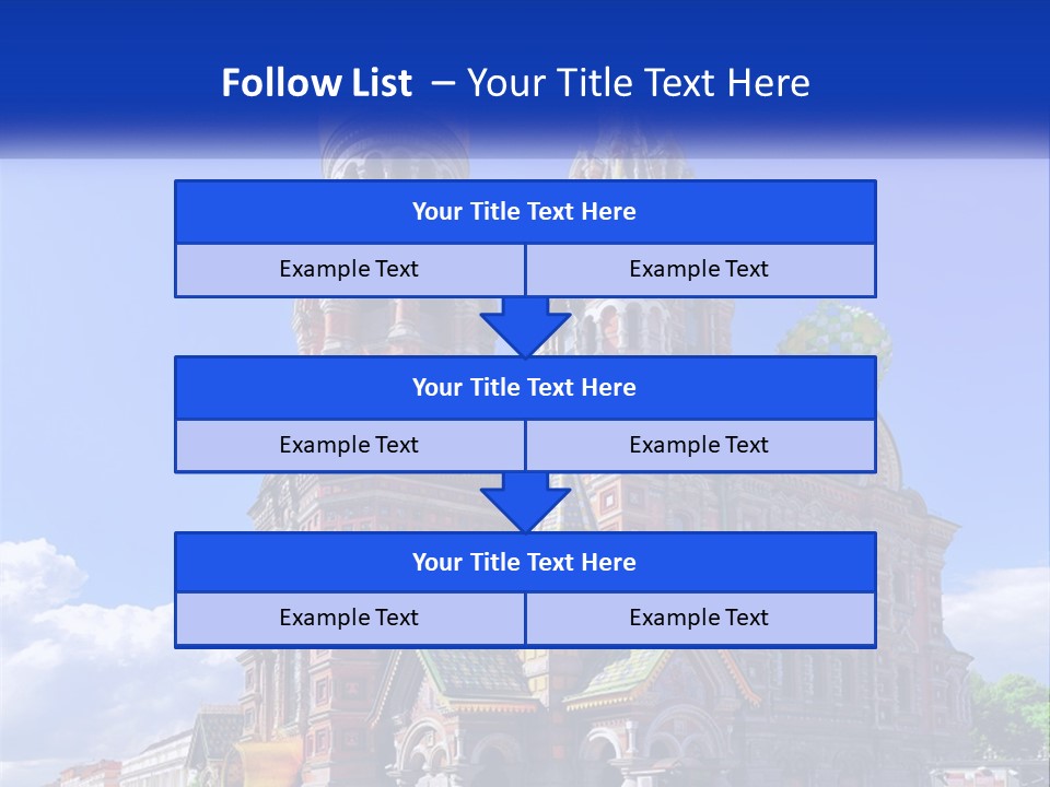 A Picture Of A Church With A Blue Sky In The Background PowerPoint Template