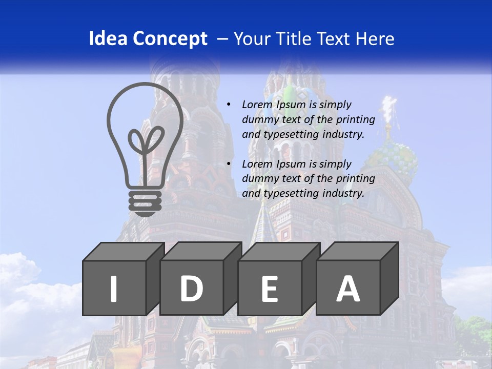 A Picture Of A Church With A Blue Sky In The Background PowerPoint Template