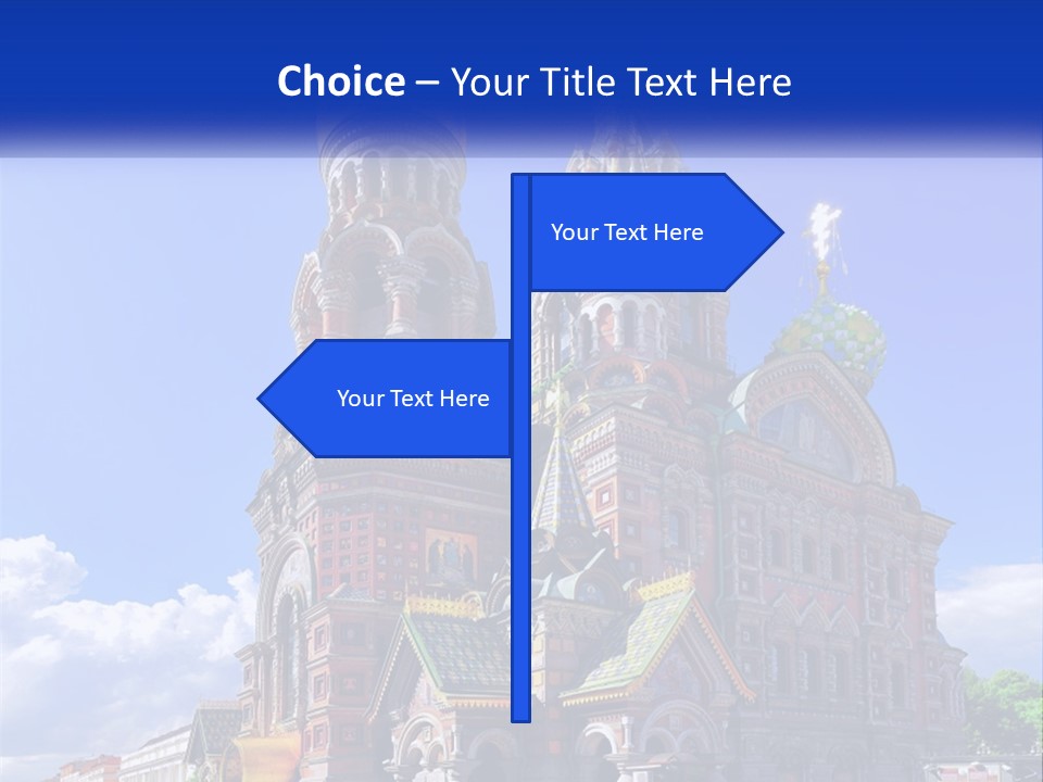 A Picture Of A Church With A Blue Sky In The Background PowerPoint Template