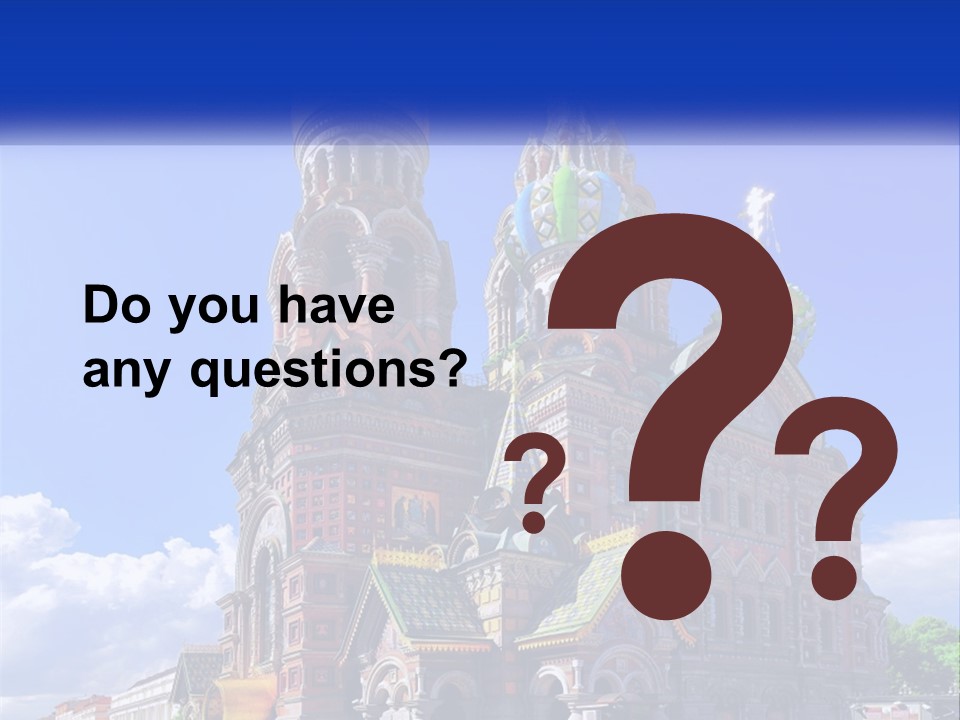 A Picture Of A Church With A Blue Sky In The Background PowerPoint Template