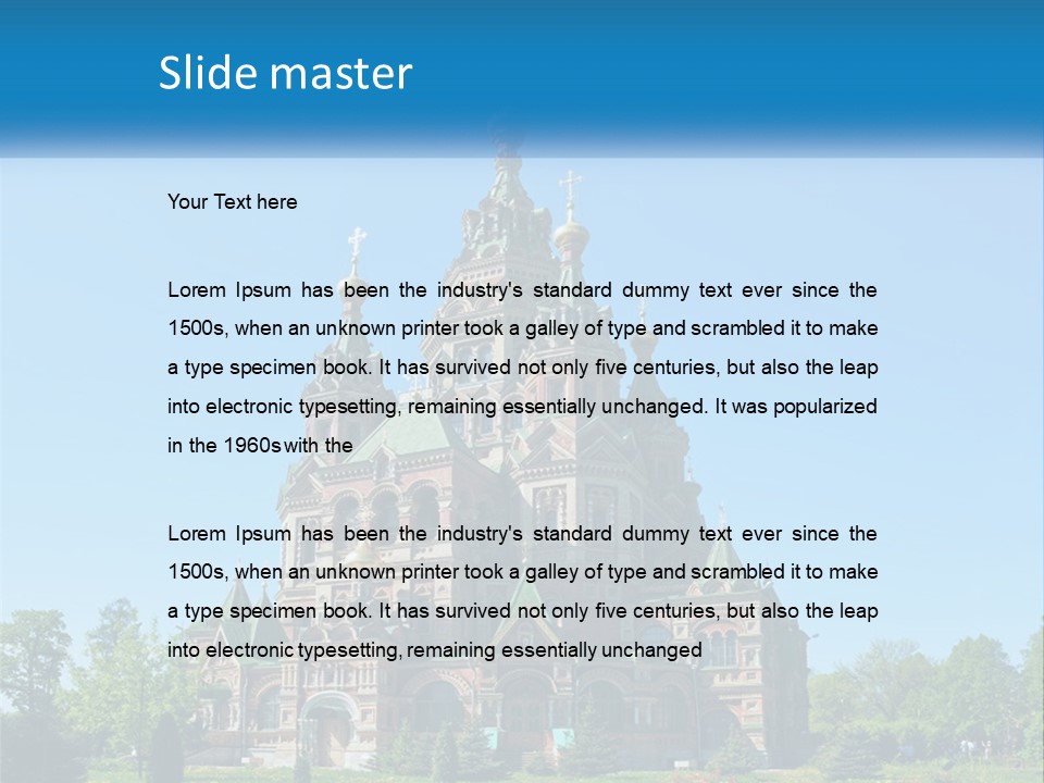 A Church With A Blue Sky In The Background PowerPoint Template