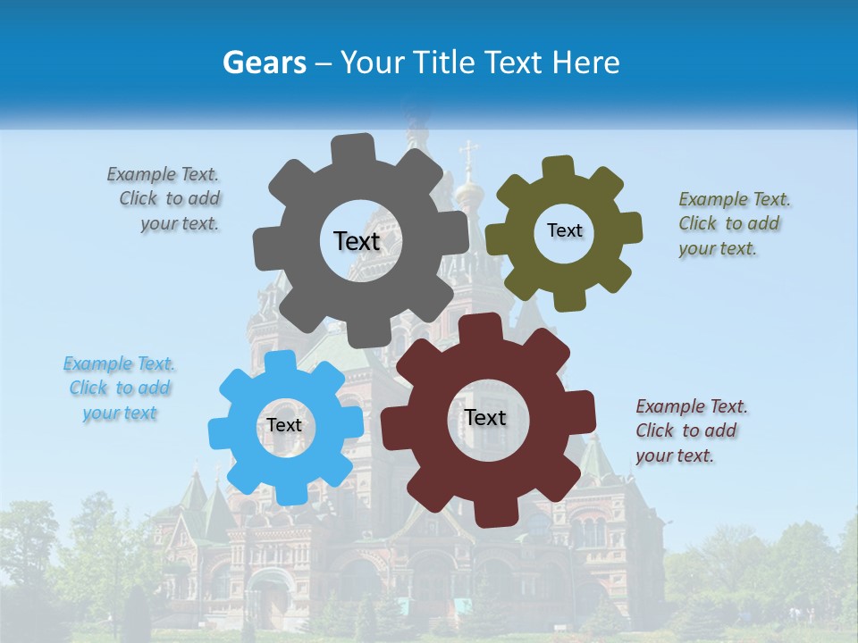 A Church With A Blue Sky In The Background PowerPoint Template
