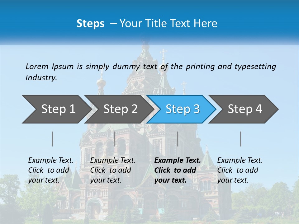 A Church With A Blue Sky In The Background PowerPoint Template