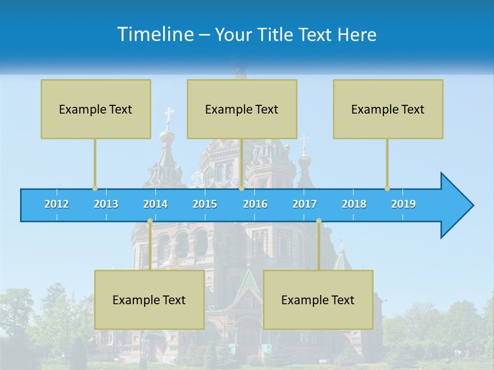 A Church With A Blue Sky In The Background PowerPoint Template