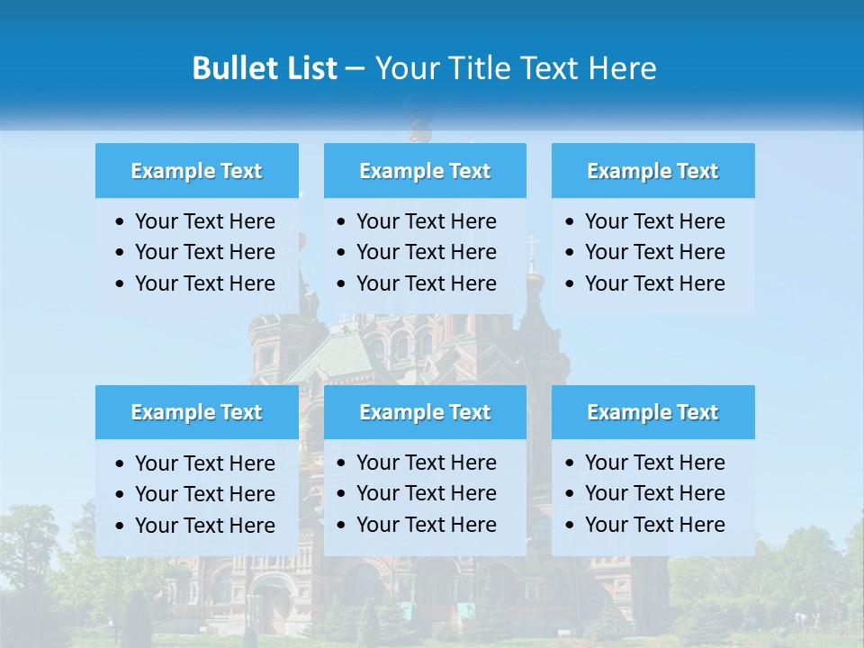 A Church With A Blue Sky In The Background PowerPoint Template