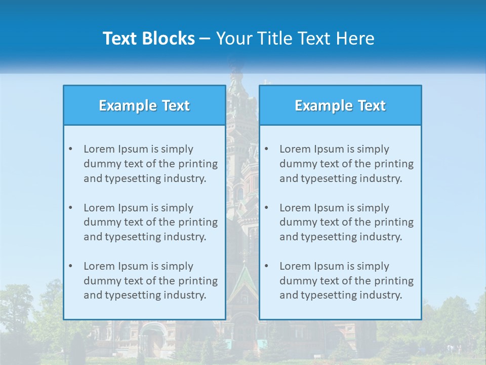 A Church With A Blue Sky In The Background PowerPoint Template