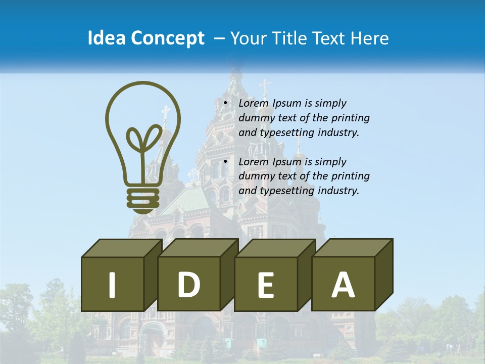 A Church With A Blue Sky In The Background PowerPoint Template